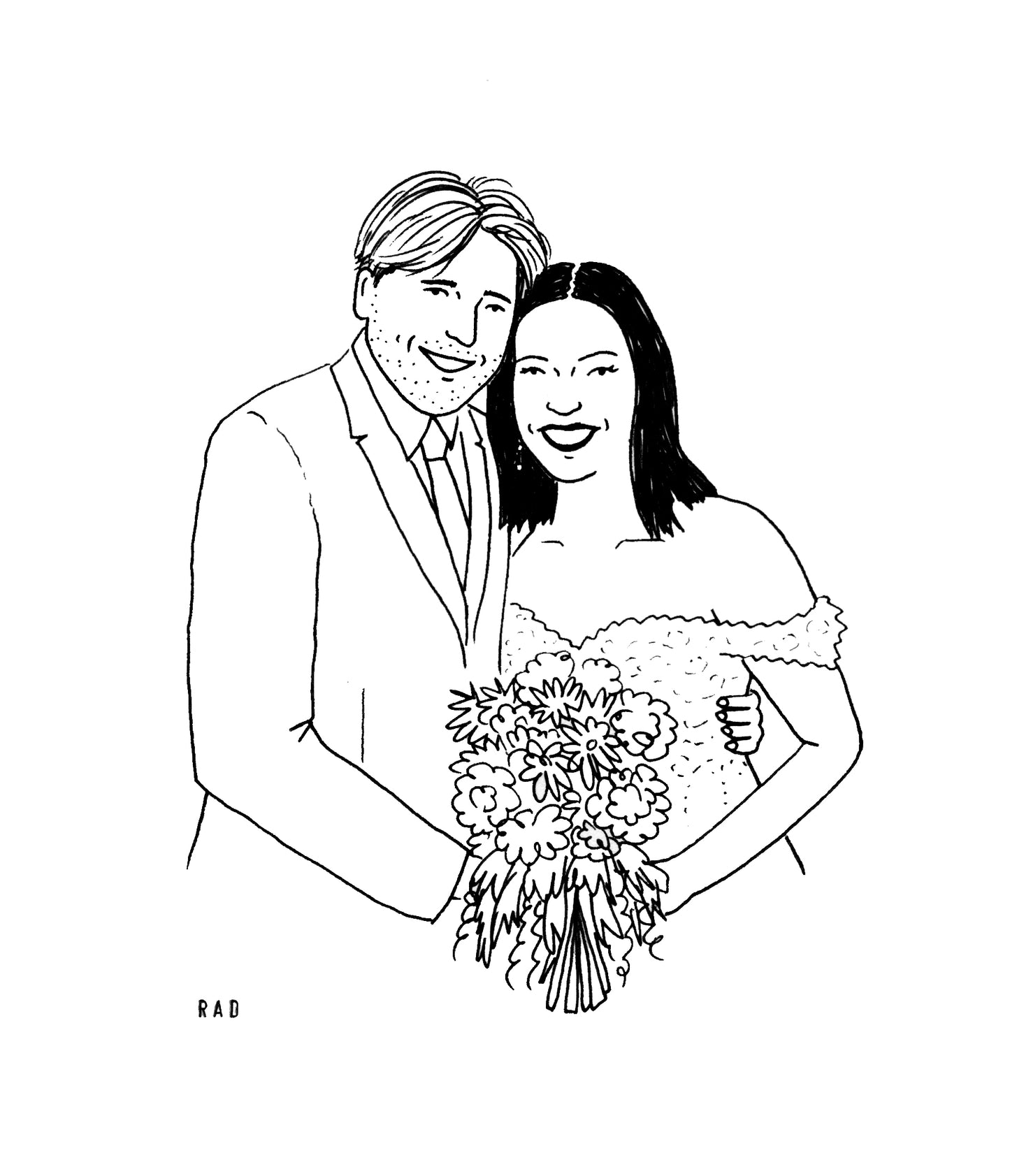 Custom Couple Portrait (2 people or individuals)