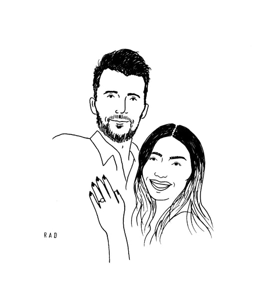 Custom Couple Portrait (2 people or individuals)