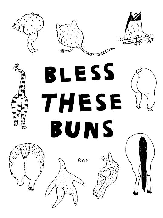 Bless These Buns 8x10 inch Print