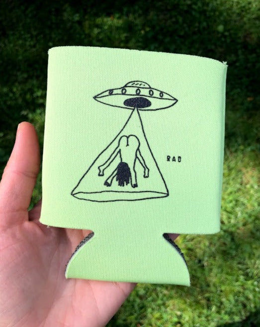 Butt First Alien Abduction Can Cooler